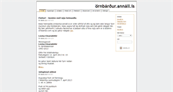 Desktop Screenshot of ornbardur.annall.is