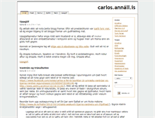 Tablet Screenshot of carlos.annall.is