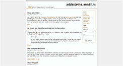 Desktop Screenshot of addasteina.annall.is